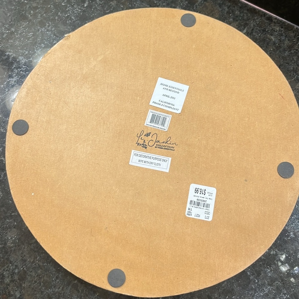 Round Blue Bird Tray - Picture 4 of 6